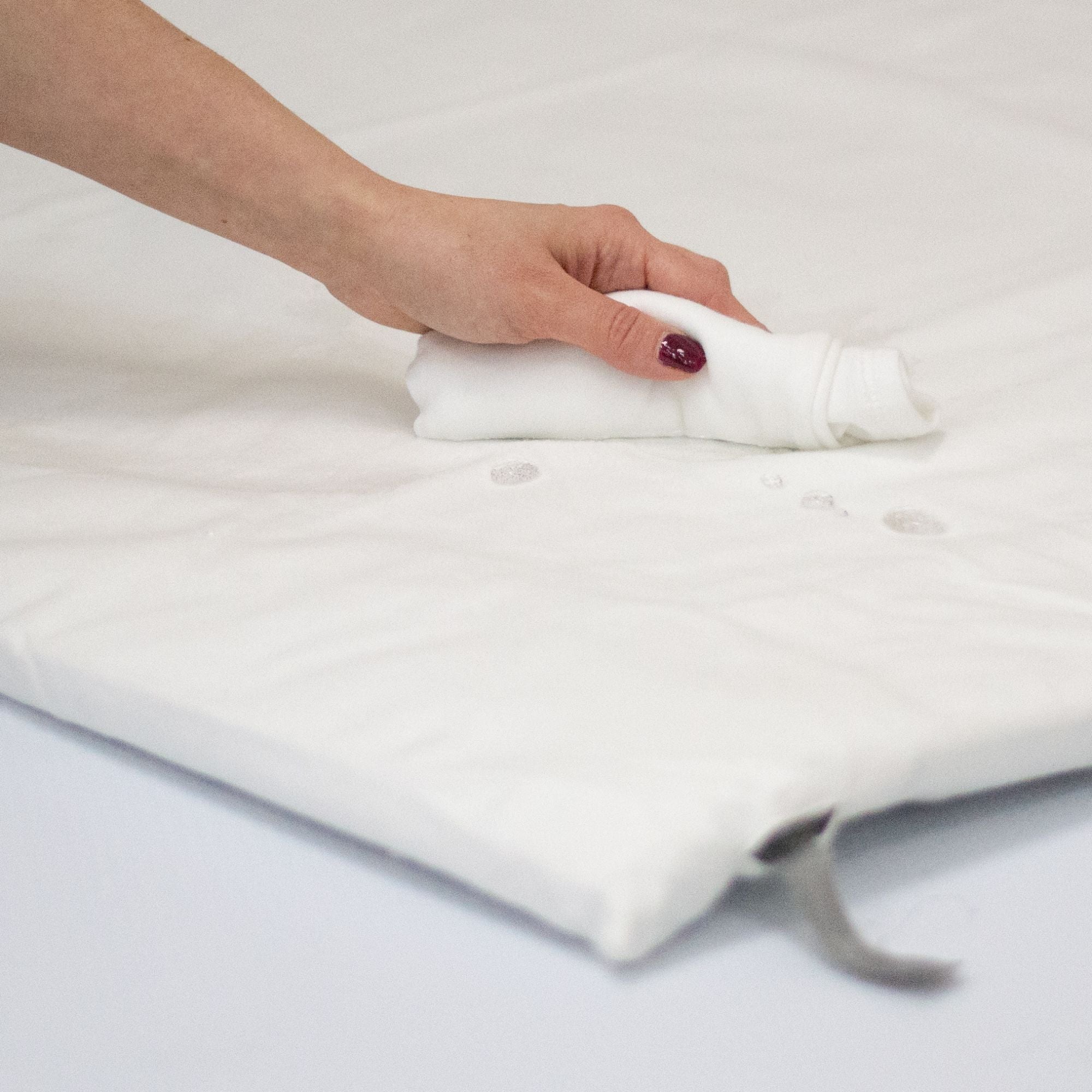 CoZee Go Waterproof Fitted Sheet in  White – Wipe-clean waterproof layer for quick spill protection