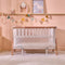 CoZee XL Bedside Crib & Cot - Scandinavian Walnut/Ecru