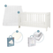 Essentials Alba Cot Bed, Mattress & Bedding Bundle