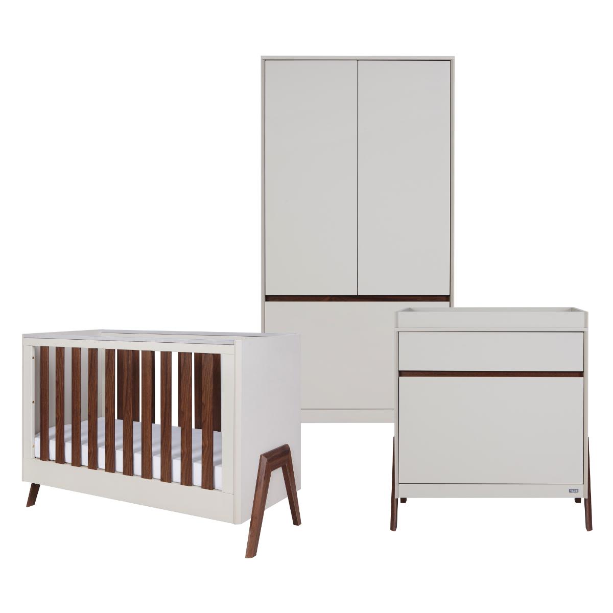 Fuori Mini 3pc Room Set - White Sand/Warm Walnut