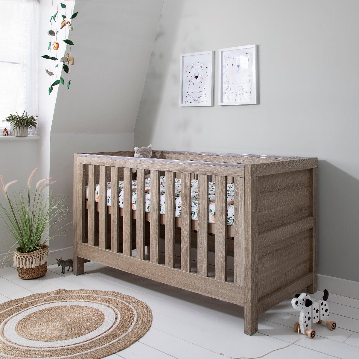 Modena In Baby Cot Bed Oak Tutti Bambini