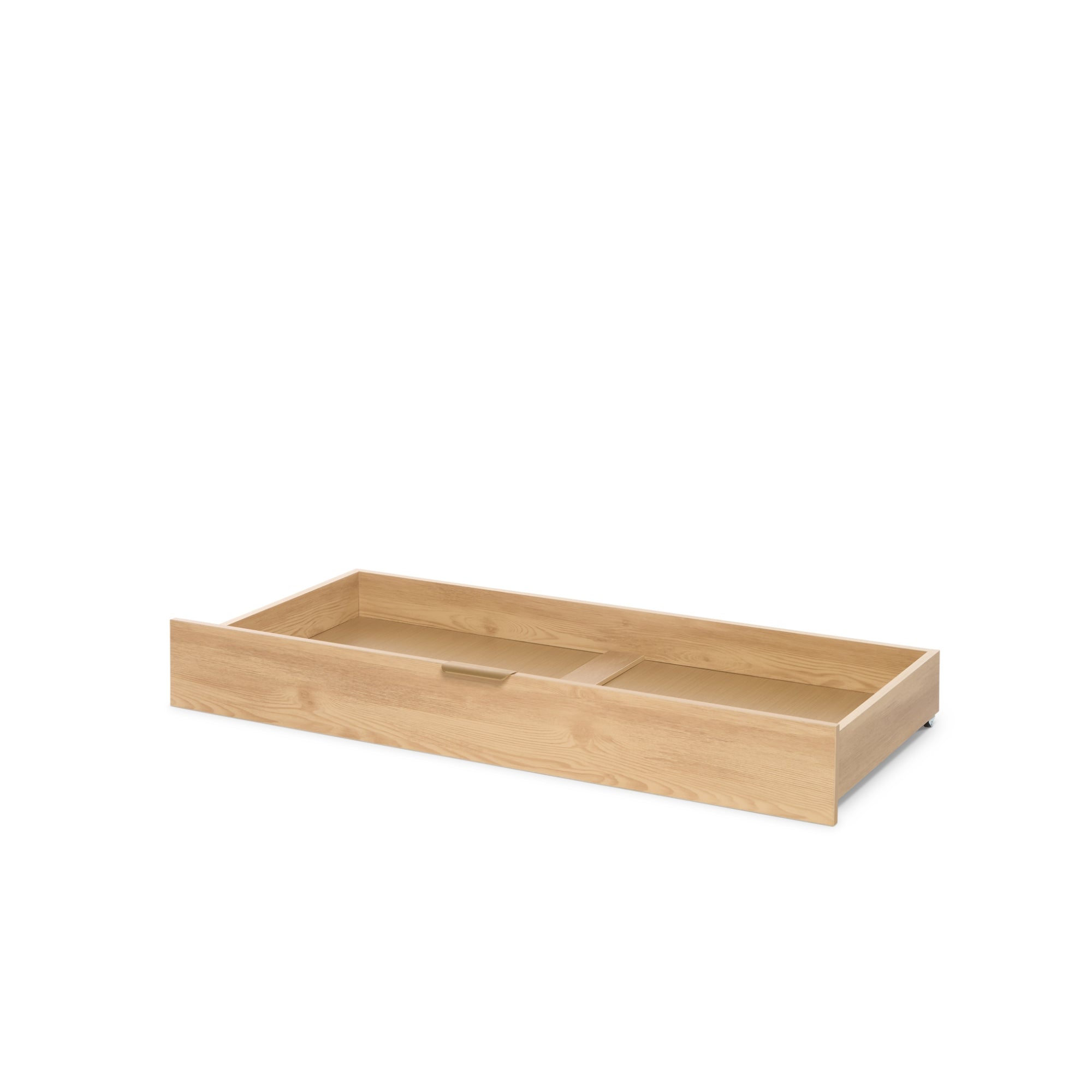 Riley Mini Cot Bed with Drawer - Maple Oak & White