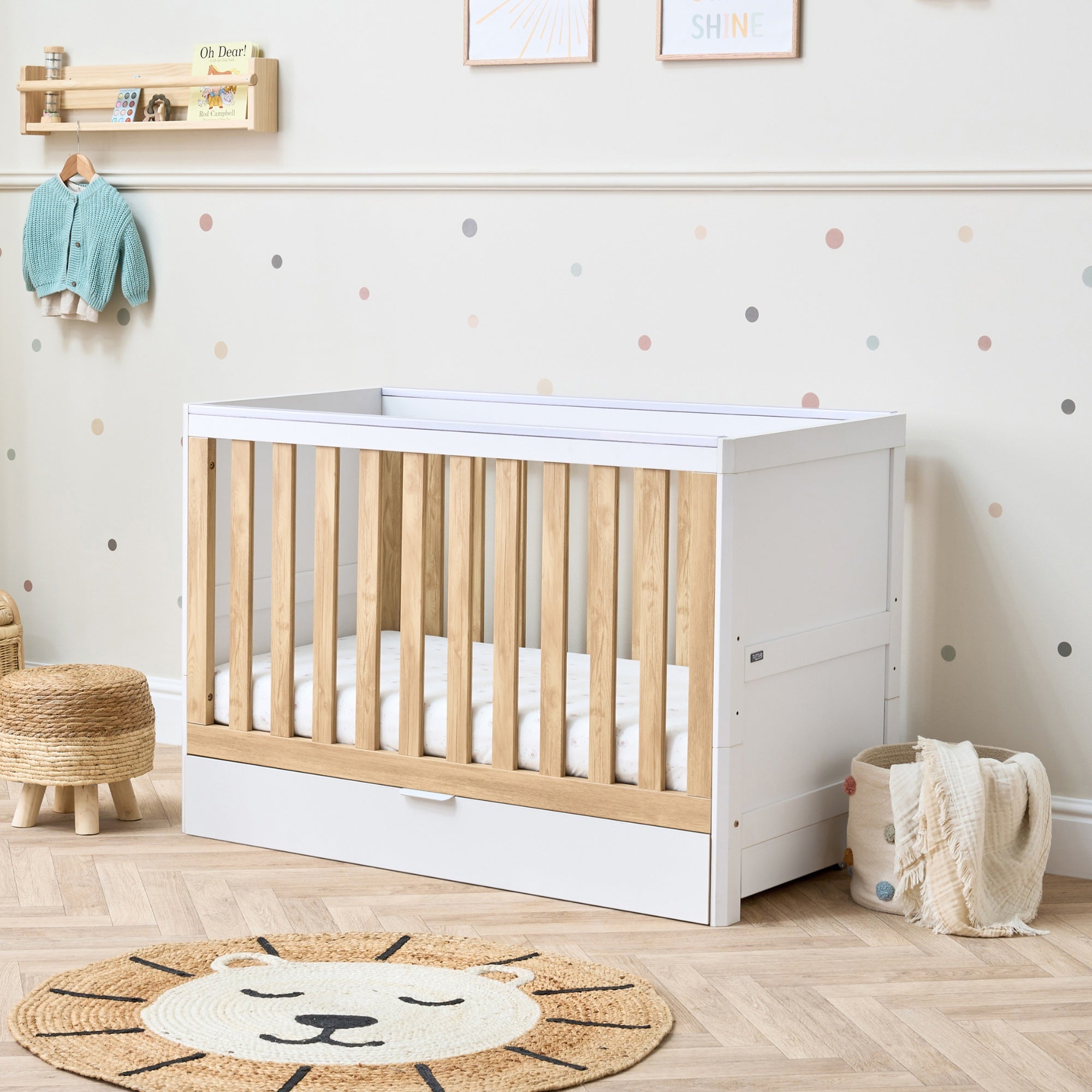 Sleeping Mini Cot Bedding Riley Mini Cot Bed With Storage Drawer