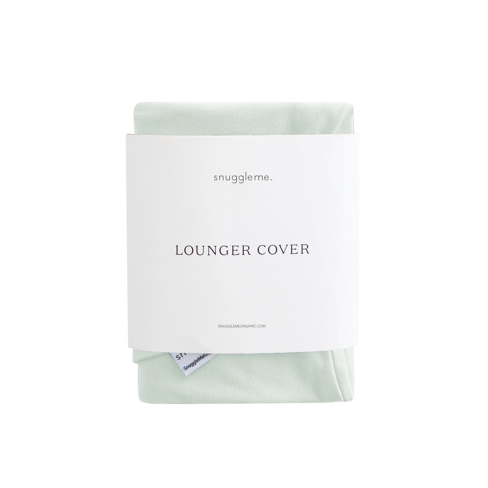 Snuggle me lounger cover sage in sleeve β tidy packaging makes it easy to store, gift or grab as a spare cover.