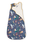 Back cutout view of the Our Planet baby sleep bag 6–18 months, showing breathable bamboo cotton lining and neat finish.