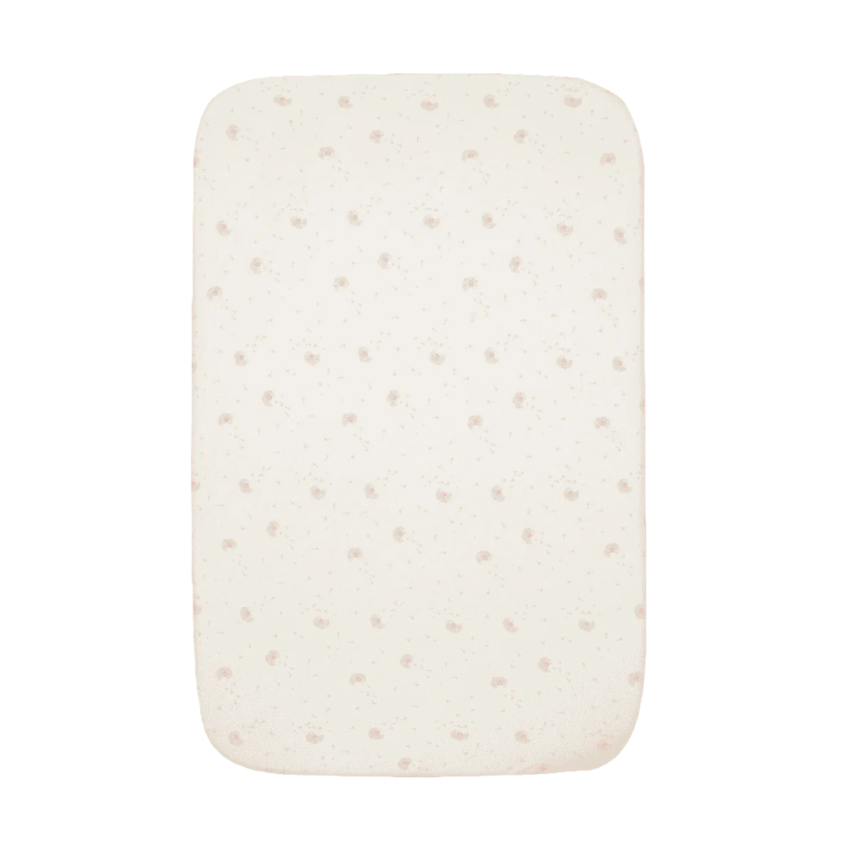 Cocoon bedside crib fitted sheet in dotted design, organic cotton fabric providing softness, breathability, and a secure snug fit