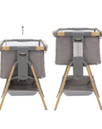 CoZee XL in Oak and Charcoal, featuring six adjustable height positions for a custom fit