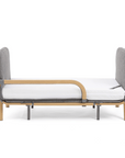 CoZee XL Toddler Bed in Oak and Charcoal, offering a safe transition from crib to bed