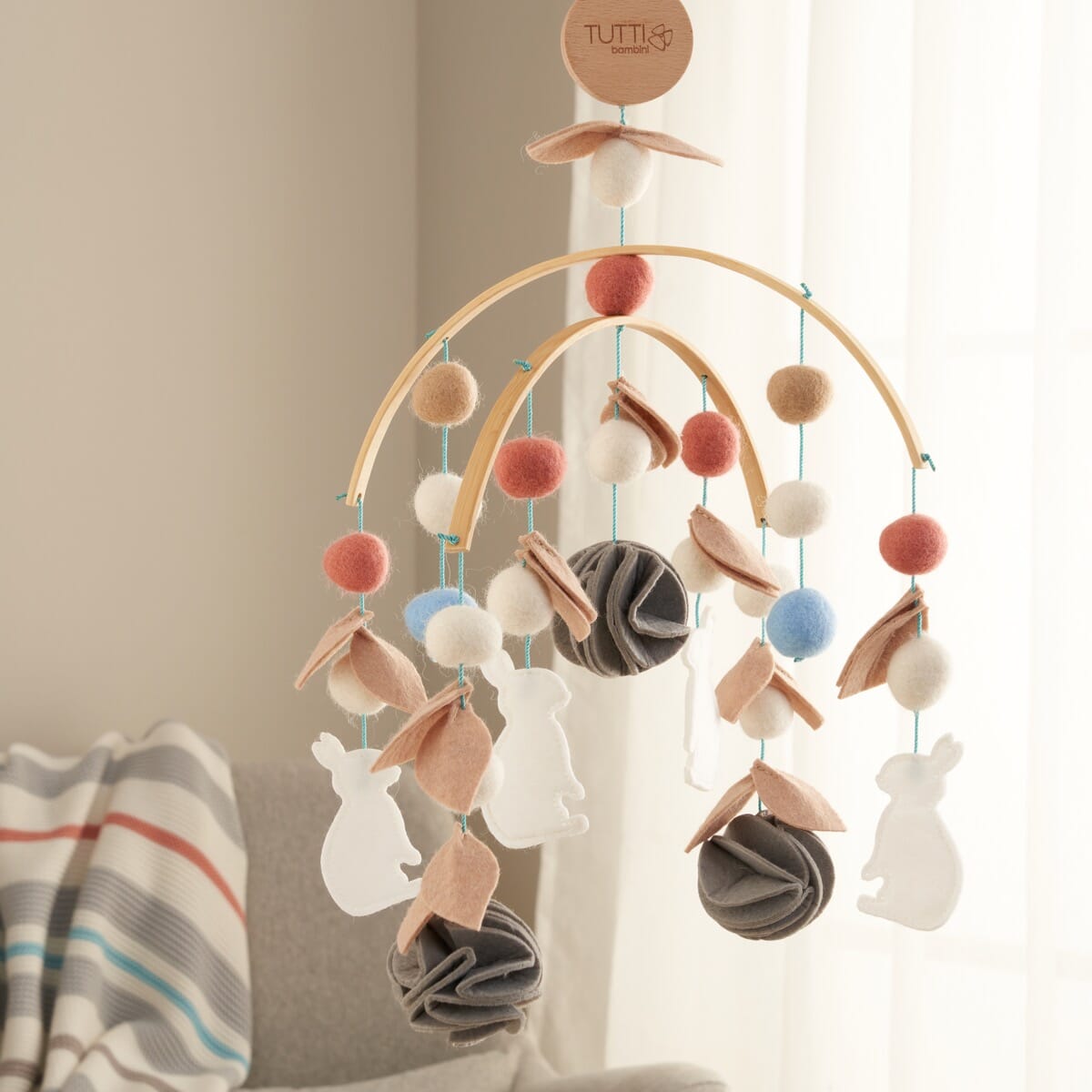 Felt Nursery Mobile Decor Cocoon | Tutti Bambini