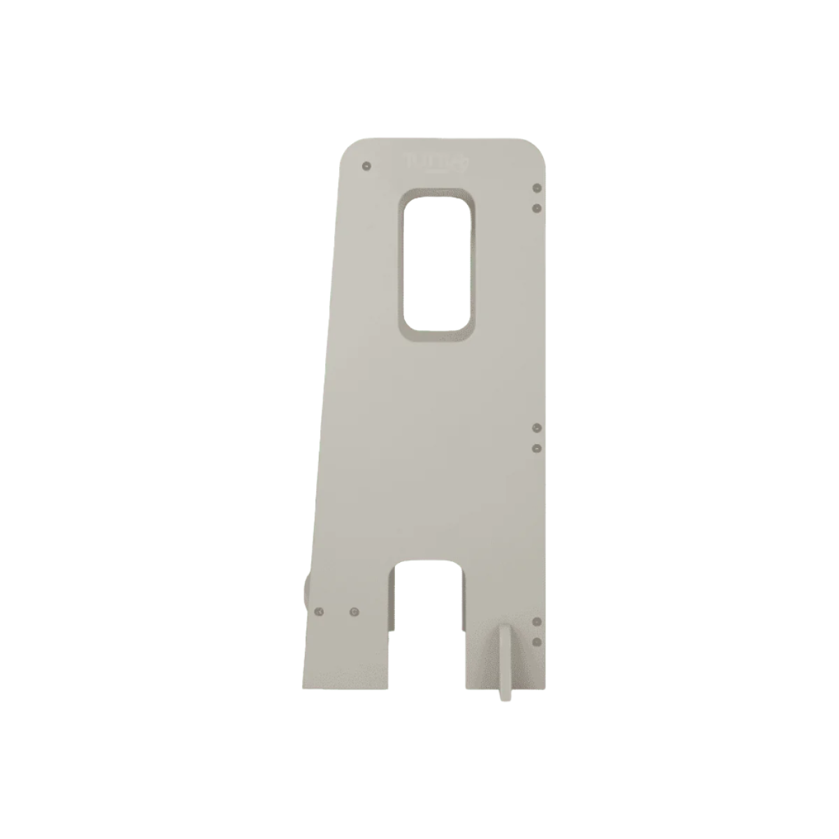 Side cutout of the Helping Hands Montessori toddler learning tower in mushroom finish, highlighting smooth edges and stable design