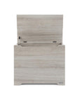 Modena Toy Box Grey Ash with spacious toy storage compartment and soft-close hinge to safely control lid movement