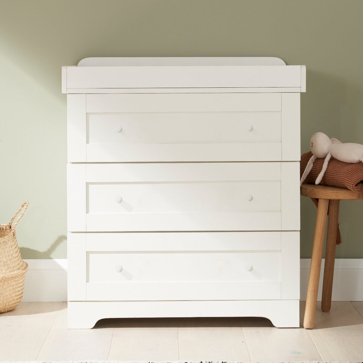 Rio Nursery Chest Of Drawers Changer White Tutti Bambini