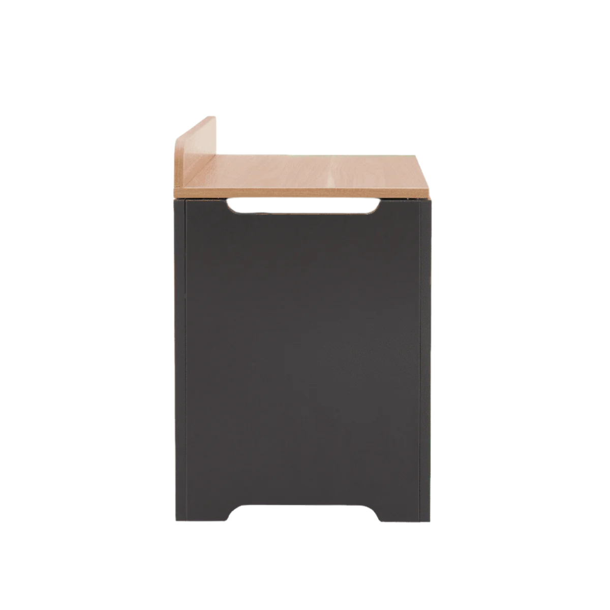 Rio Toy Box Slate Grey and Honey Oak with side carry handles for easy portability