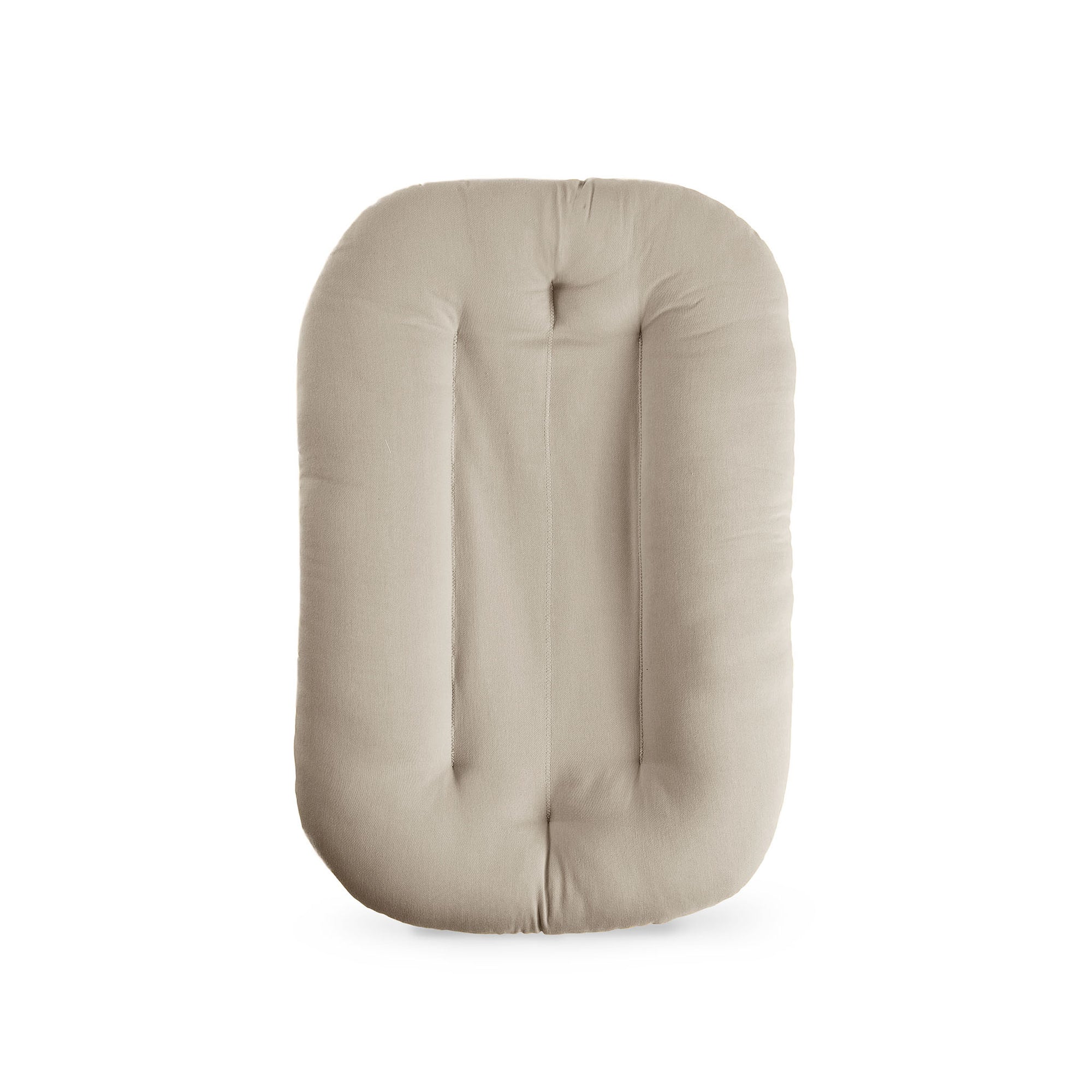 Cutout view of the Snuggle Me Newborn Baby Lounger in Birch, featuring ergonomic shape and plush cotton cover