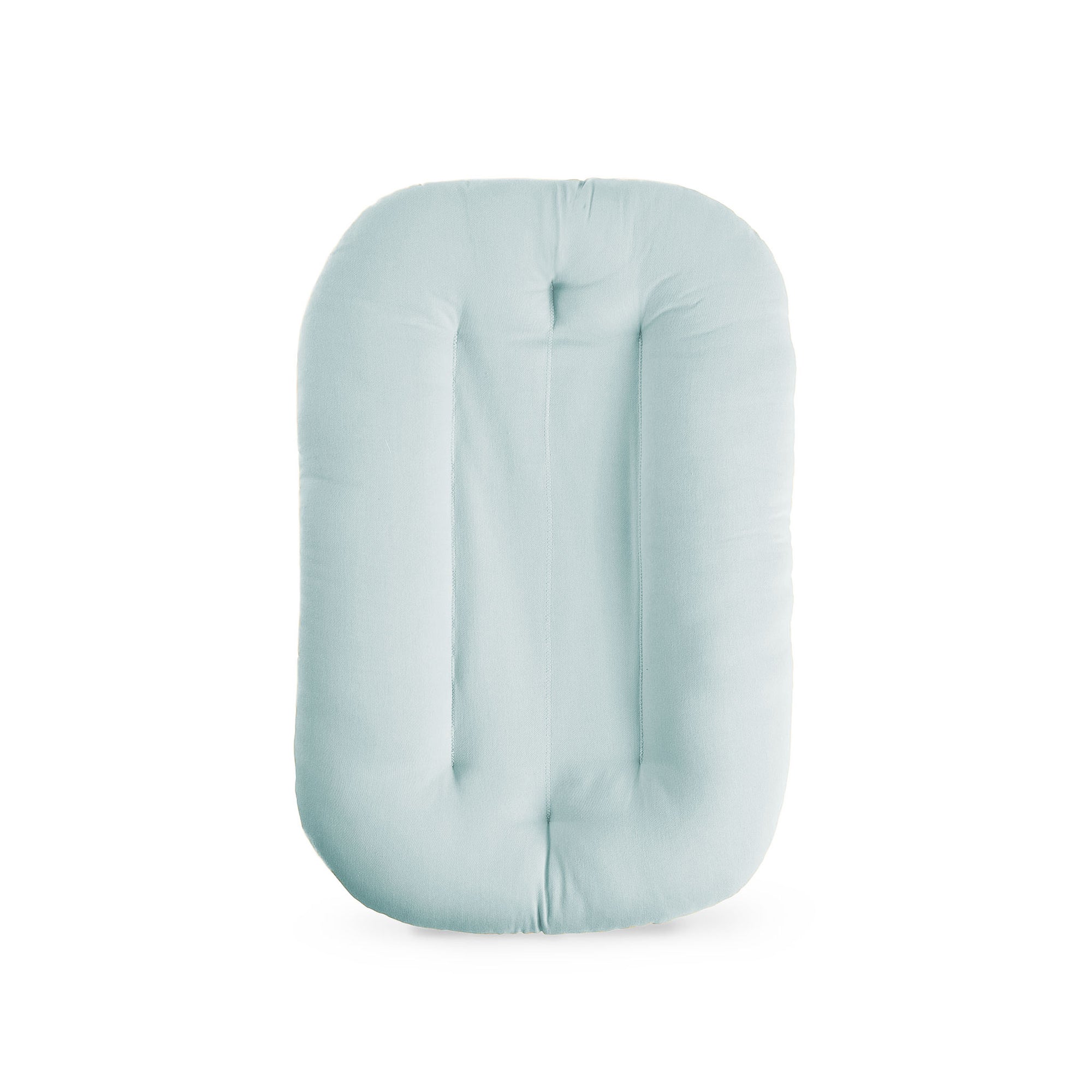 Cutout view of the Snuggle Me Newborn Baby Lounger in Bluebell, showing the U-shaped padded design for secure comfort