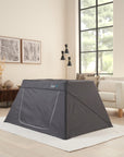 CoZee Go Day and Night Bundle > blackout shade zipped up for dark and cosy sleep environment