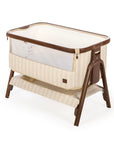 A CoZee Air in a cashmere vintage stripe and a dark rich walnut frame, shown on a clean white background.