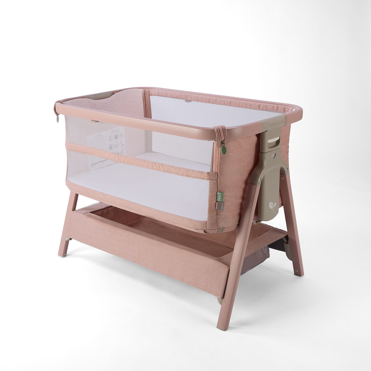 Cozee Zen Bedside Crib - Blush | Tutti Bambini
