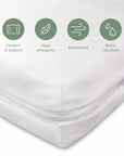 Deluxe Eco Fibre Cot Mattress - Comfort, Hypoallergenic, Breathable, Water Repellent Features