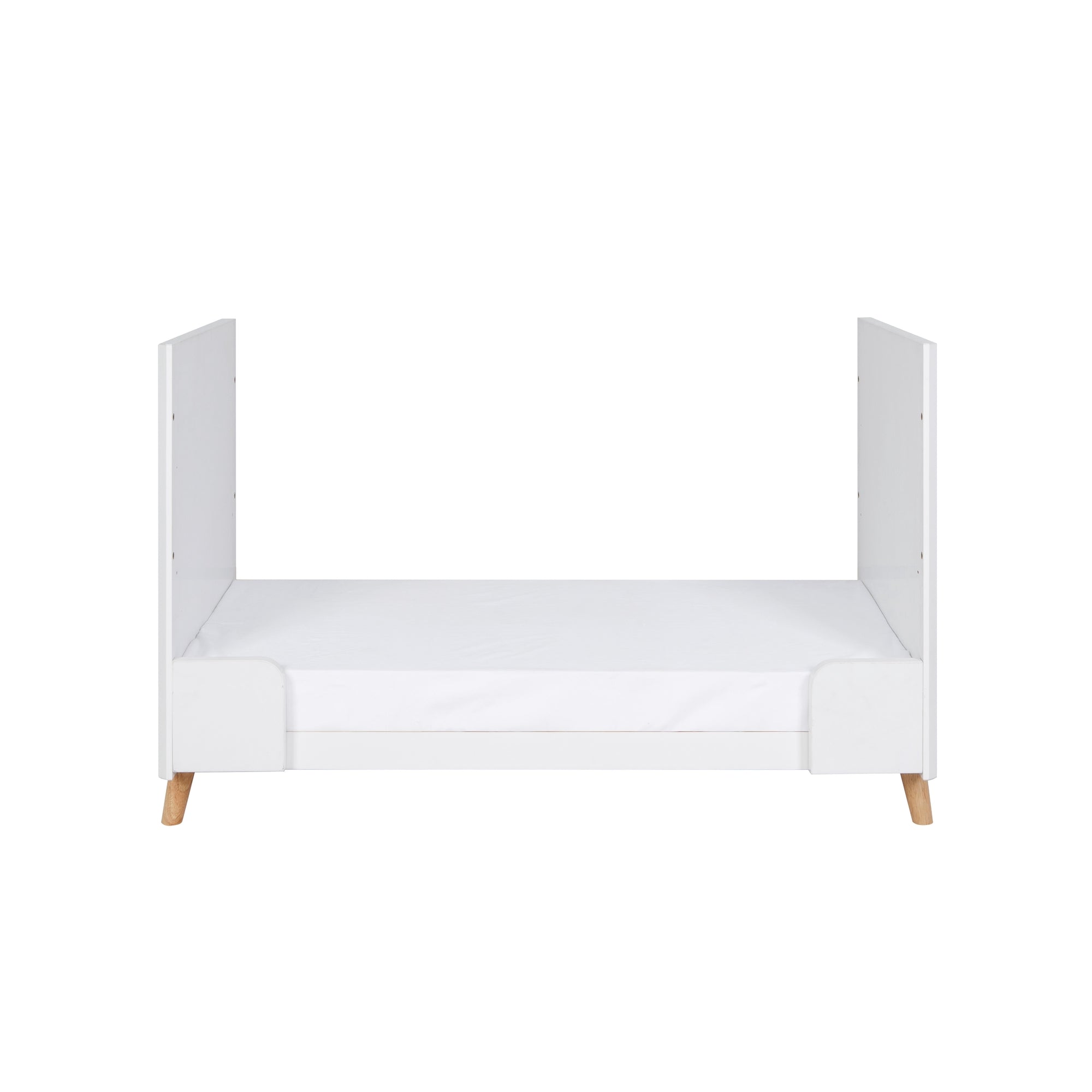Fika Mini Cot Bed White & Light Oak | Tutti Bambini