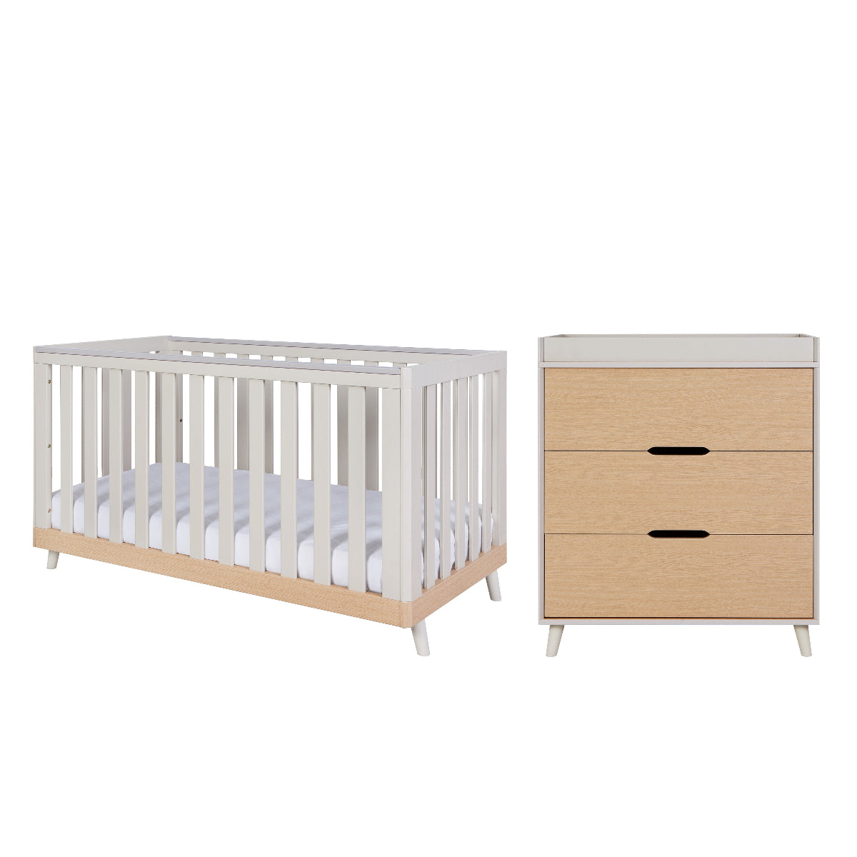 Hygge 2 Piece Room Set in Light Oak/White Sand - cut-out image