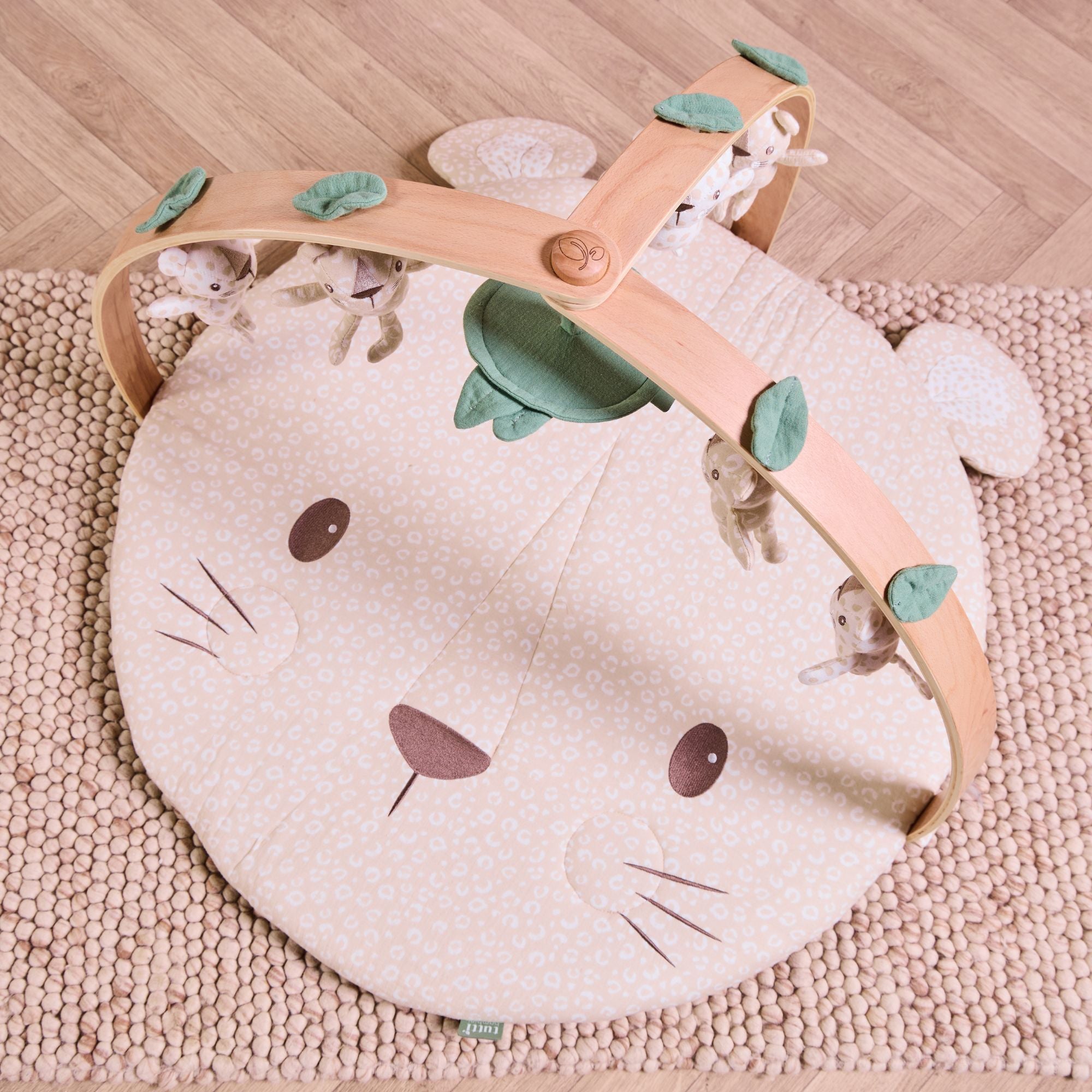 Luxury Wood & Muslin Playgym - Love Cats | Tutti Bambini