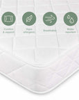 Natural Coir Fibre Cot Mattress - hypoallergenic, breathable comfort support eco-friendly water repellent, designed for optimal comfort and firm support.