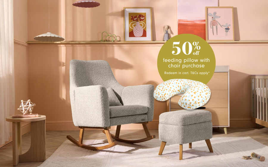 World Breastfeeding Week Promo - 50% off feeding pillow with nursing chair purchase