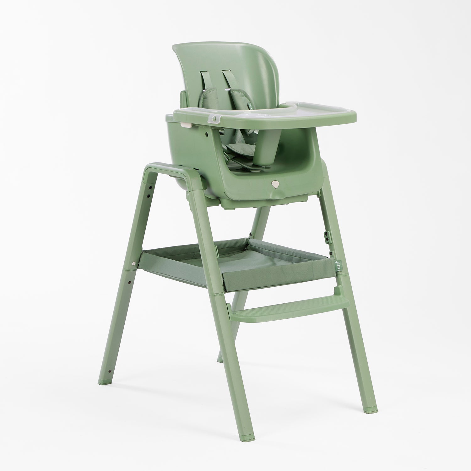 nova maison in matcha shown as a highchair easy weaning.