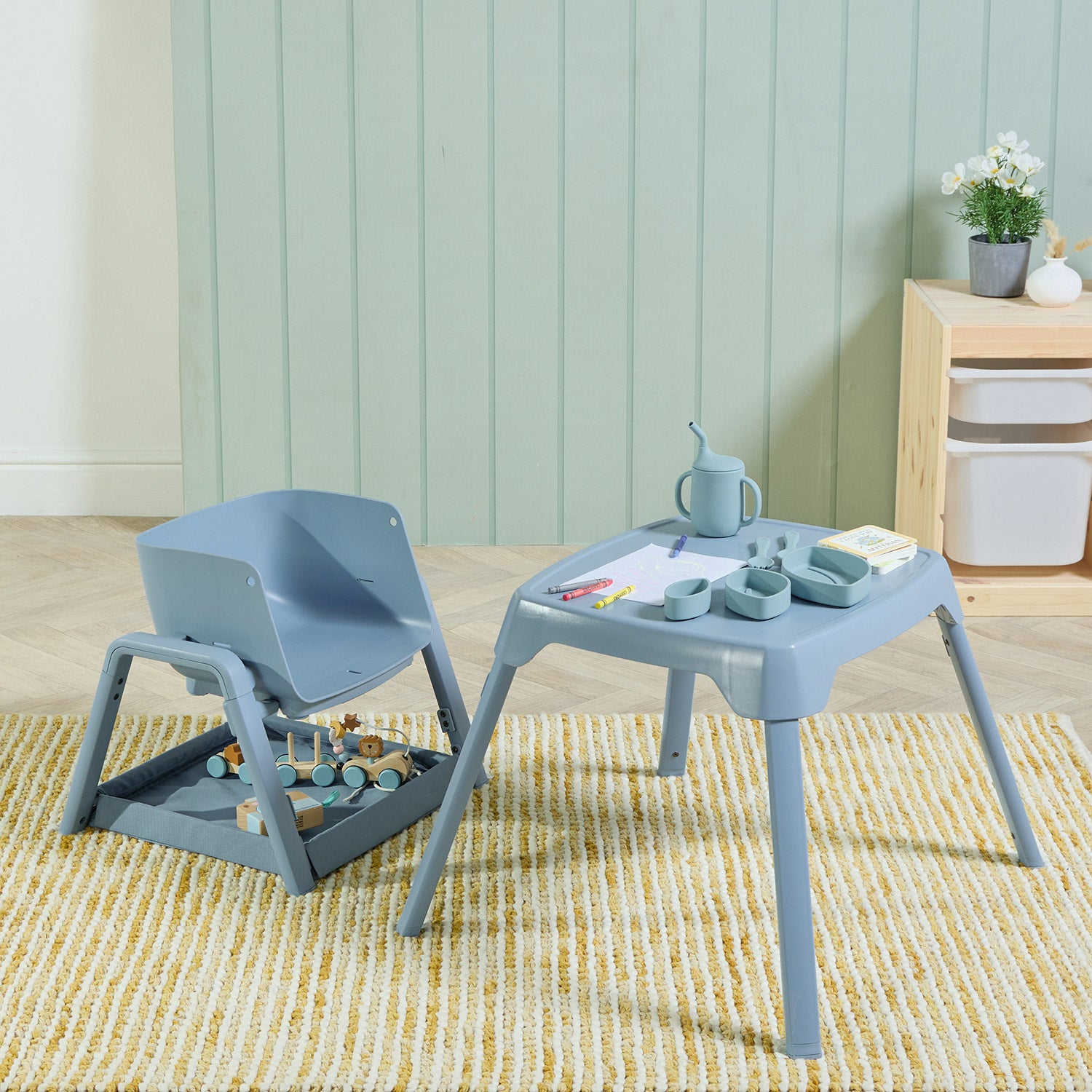 nova maison coast as a play table and chair perfect for when your little one wants to do arts, crafts or puzzles.