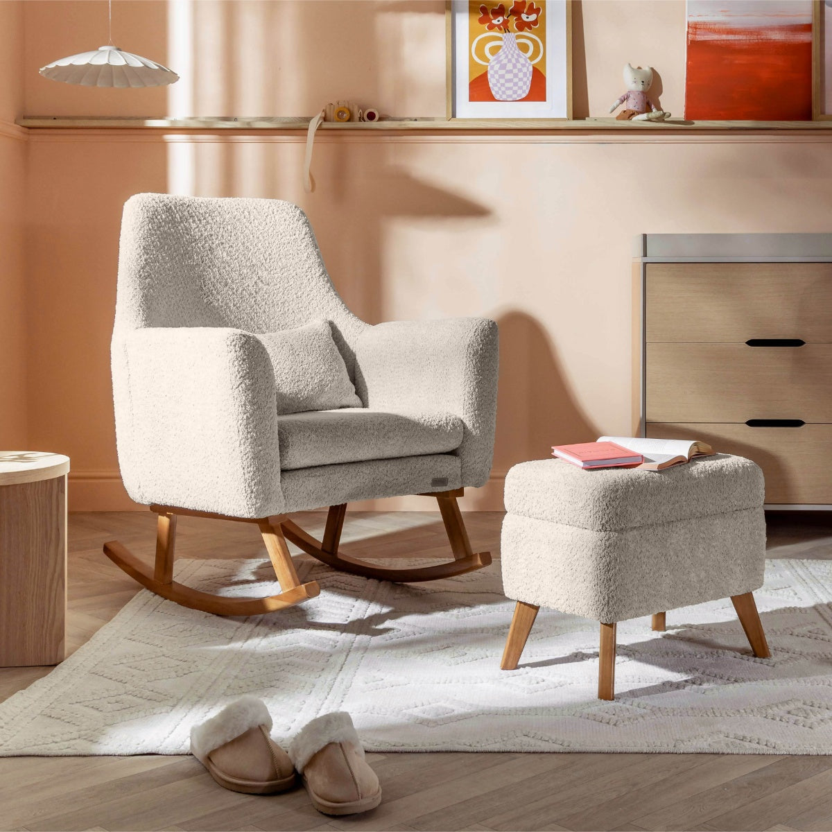 Oscar Luxe Rocking Chair & Footstool