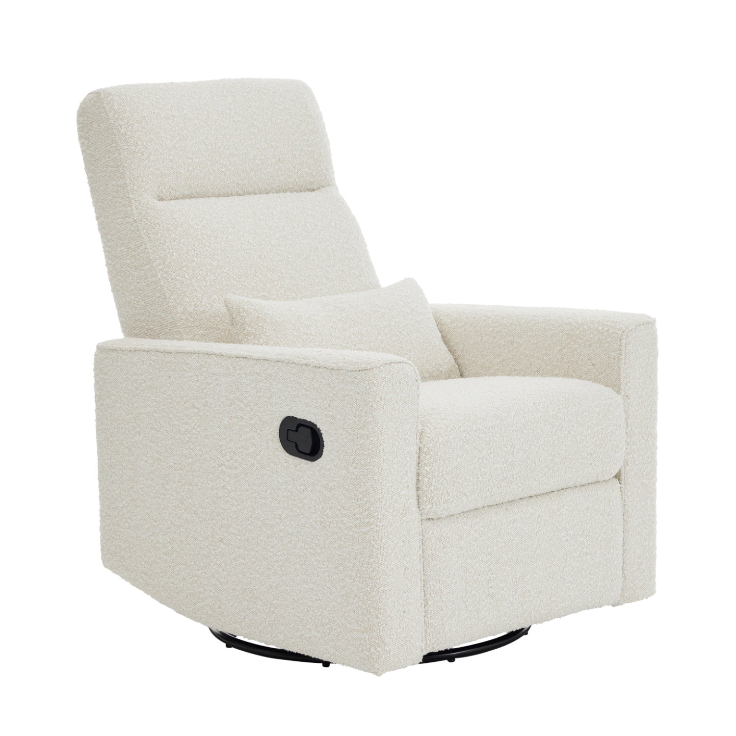 White recliner chair with cushion on a white background