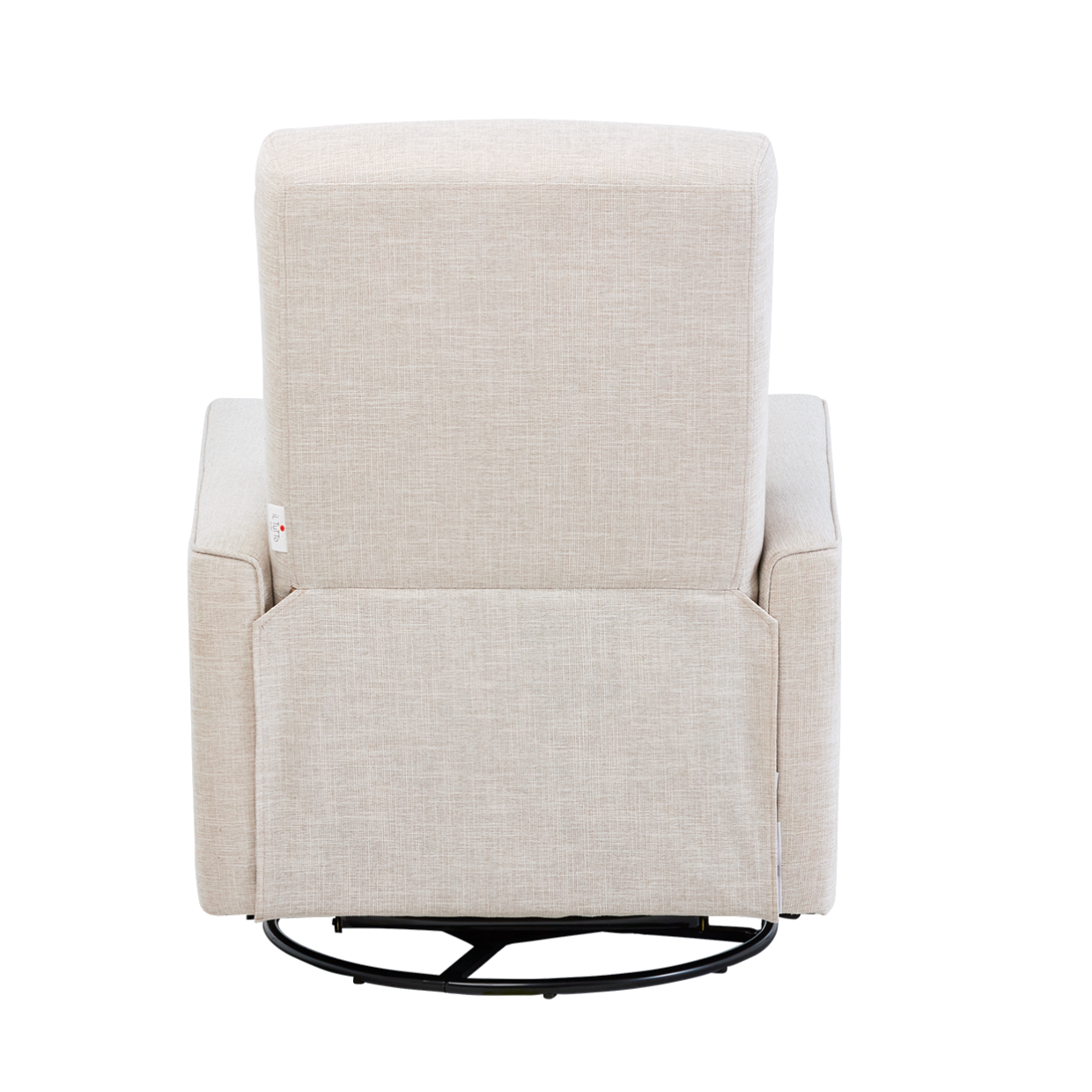 Back of the Paige recliner chair on a white background