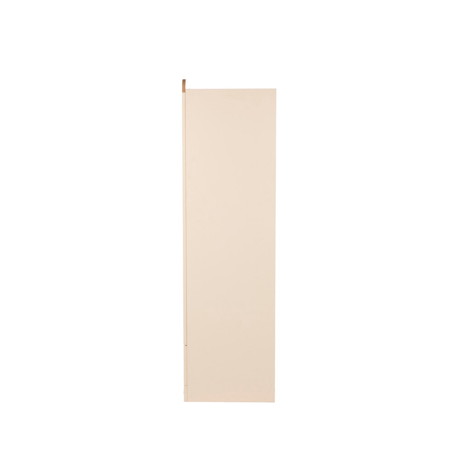 Side view of the Rio wardrobe in cashmere against a white background