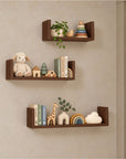 Origin Set of Three U-Shaped Wall Shelves