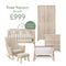 Modena Nursery Bundle With CoZee Bedside Crib (6 Piece)