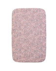 Tiny Tails floral-patterned pink bedside crib fitted sheets on a white background