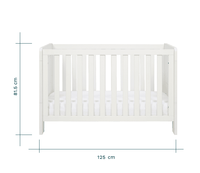 alba mini cot bed dimensions