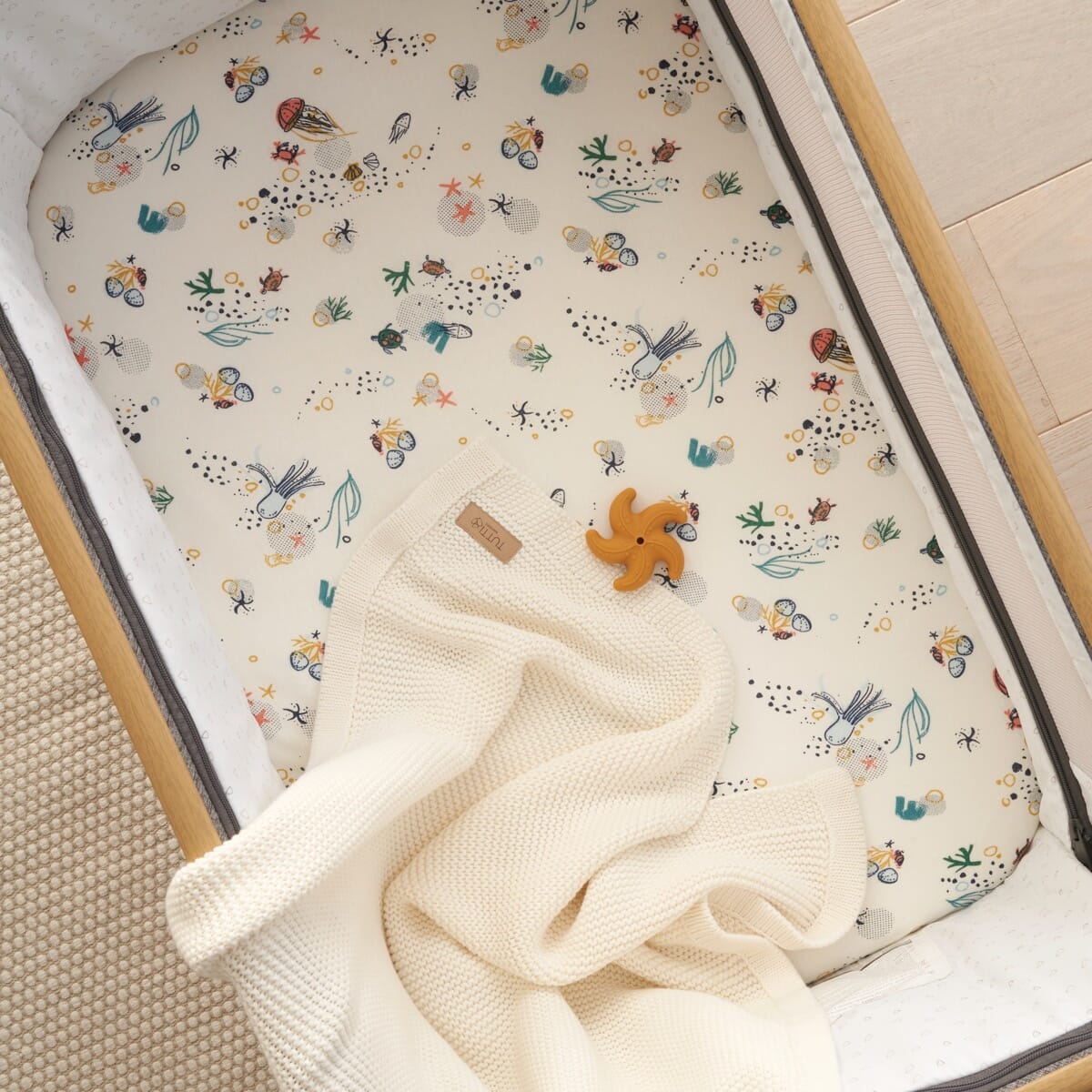 Bedside Crib Fitted Sheets 2pk