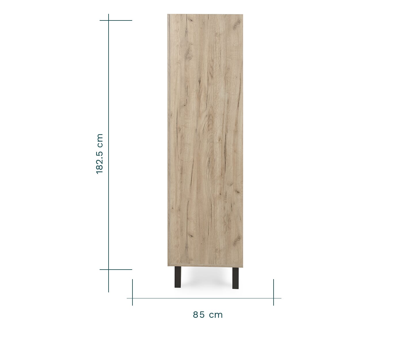 como oak wardrobe side dimensions
