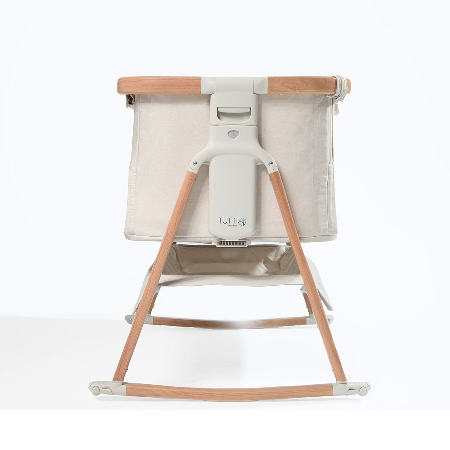 CoZee Air Bedside Crib - Scandinavian Walnut/Ecru