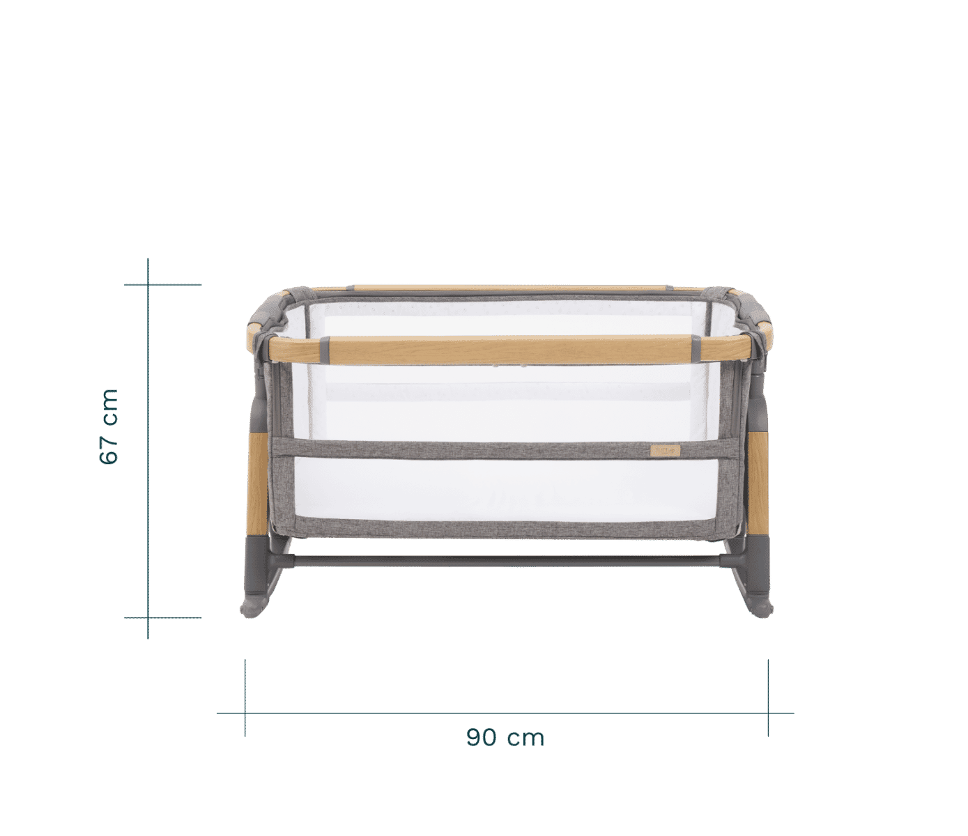 cozee xl bassinet front dimensions