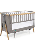 CoZee XL Cot Bed in Oak and Charcoal, offering a spacious sleeping area for growing toddlers