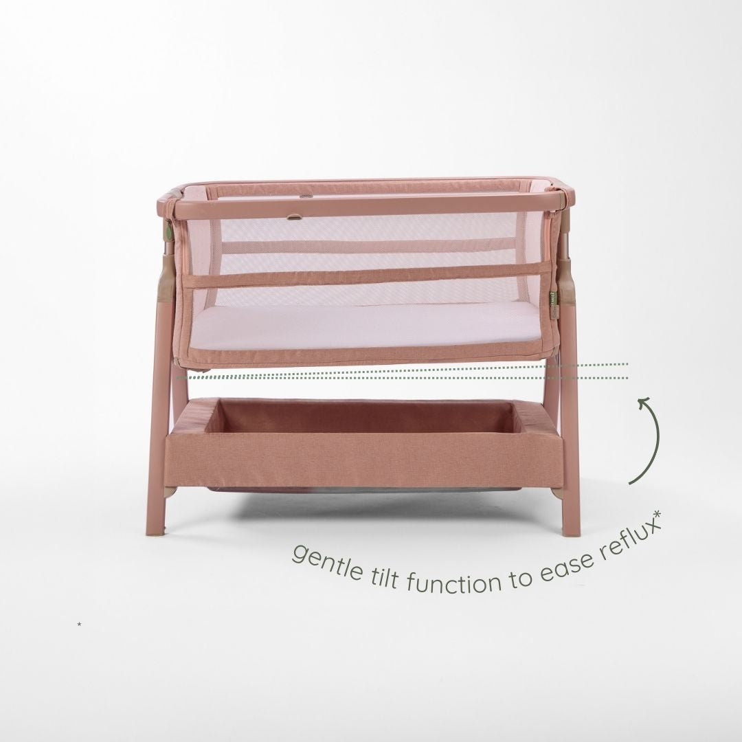Cozee Zen Bedside Crib - Blush | Tutti Bambini