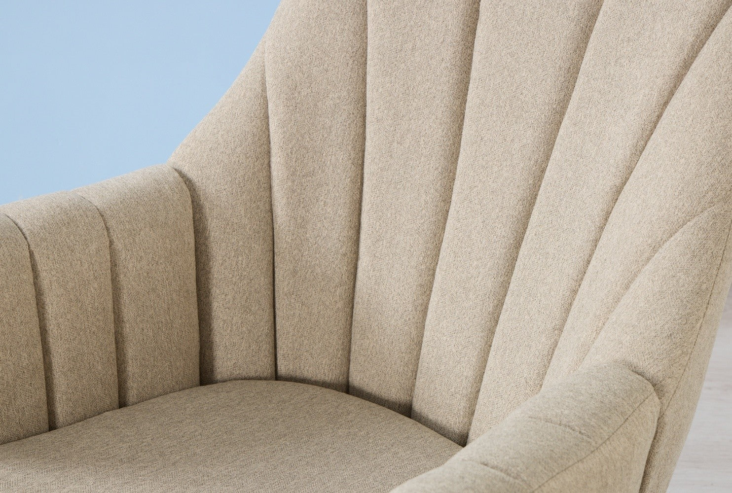 Close up of the danica rocking chair's fabric for added comfort and support