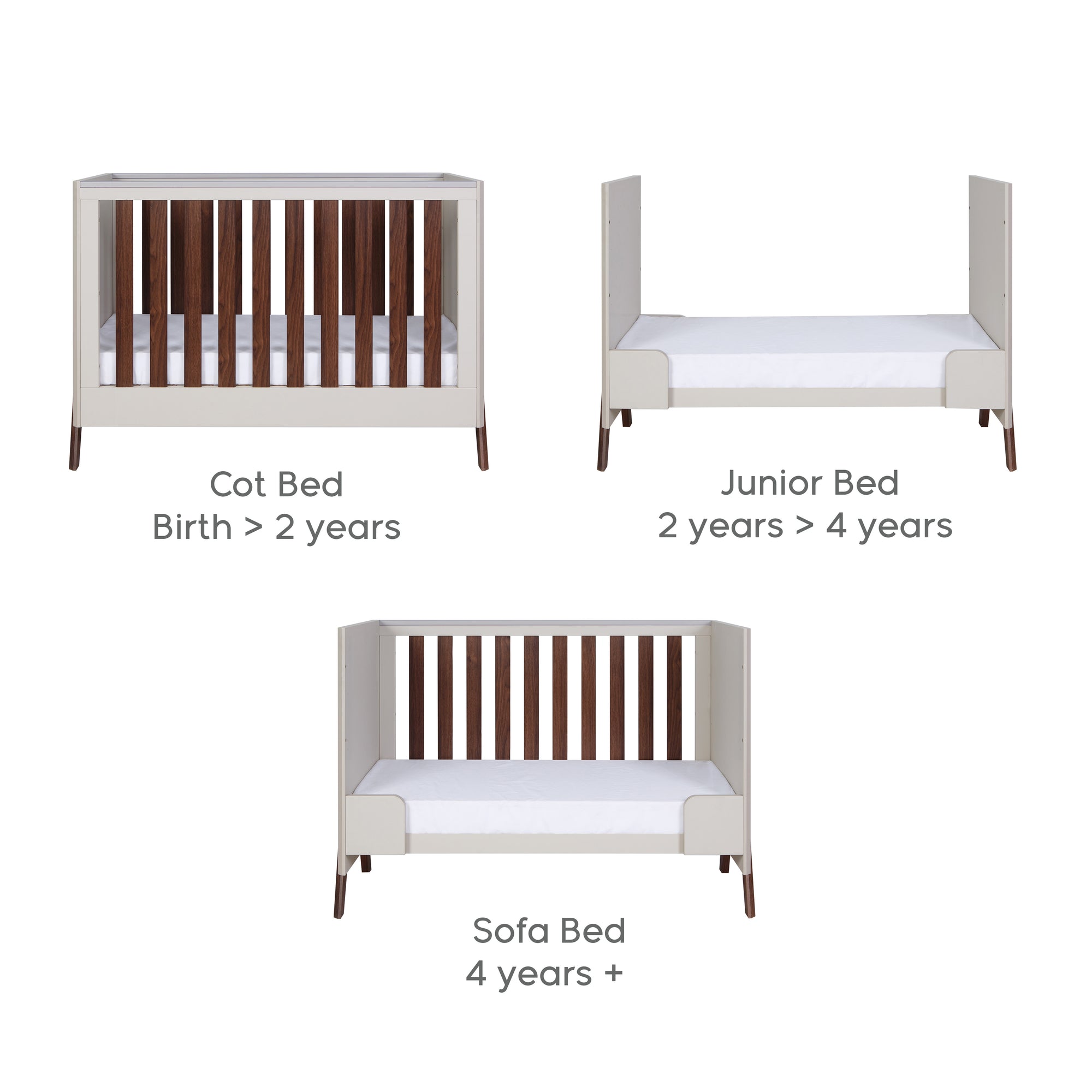Fuori Mini 2pc Room Set - White Sand/Warm Walnut