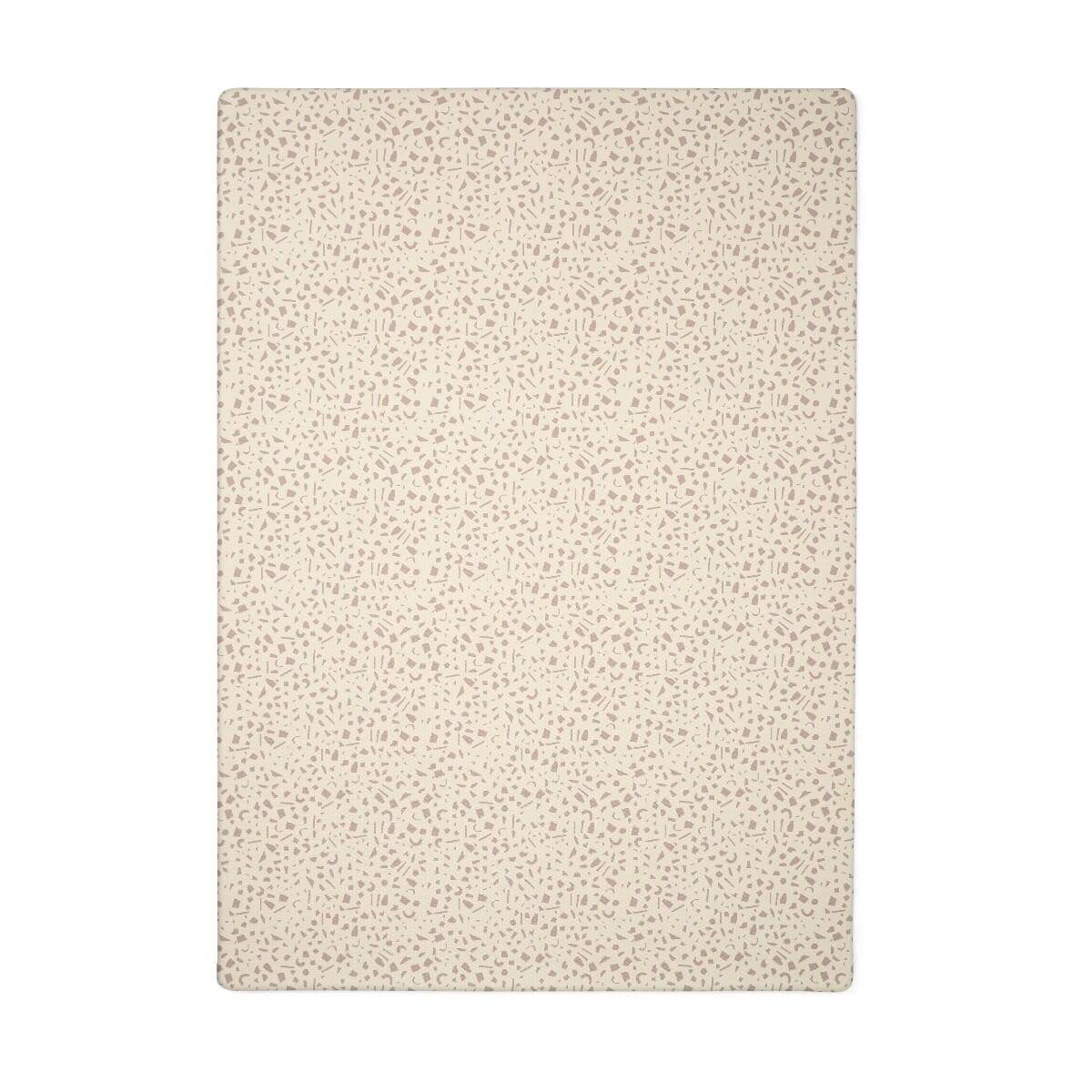 Cutout of the Terrazzo play mat in warm neutral tones, featuring a scattered terrazzo-style pattern across the cushioned surface.