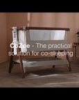 Video showcasing the features of the CoZee bedside crib