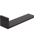 Close-up view of Rio L-shaped wall shelves in slate grey showing the large sized shelf.