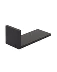 Close-up view of Rio L-shaped wall shelves in slate grey showing the small shelf.